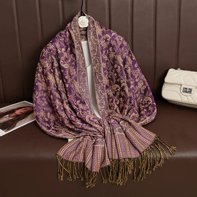 Soft Women's Cashmere Scarf Luxury Warm Print
