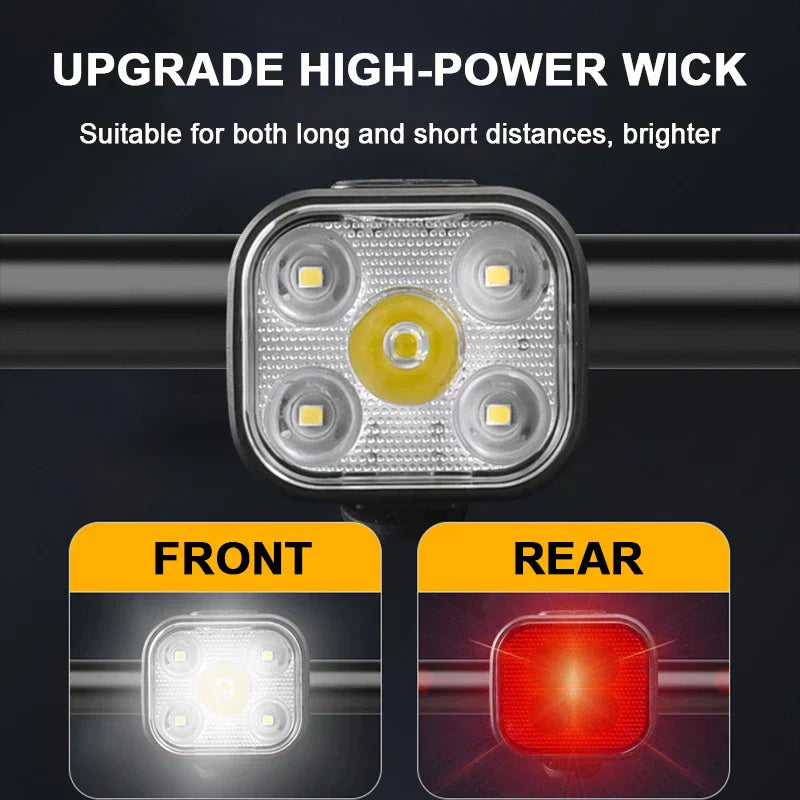 Bright Rechargeable Bike Headlights for Day and Night Ride