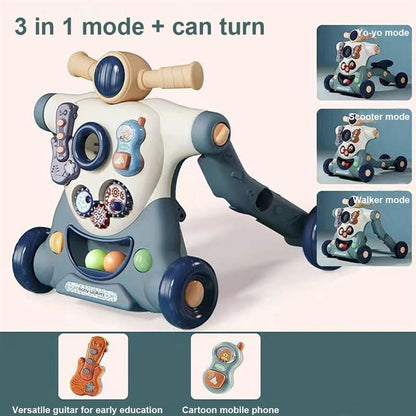 Safe 3-in-1 Baby Activity Walker with Tray