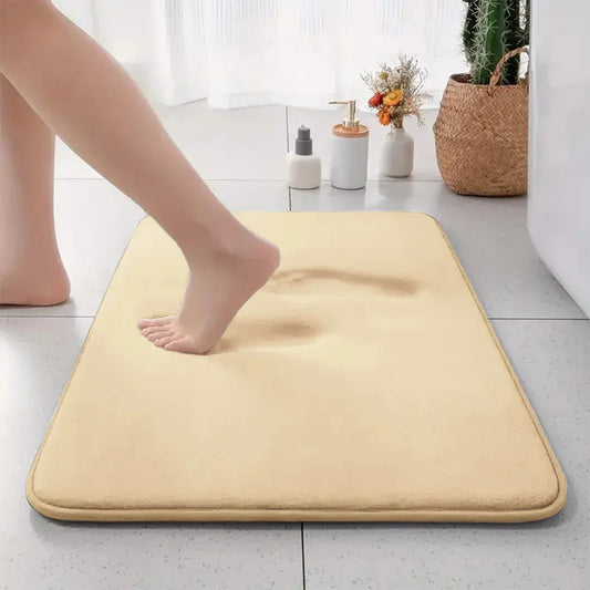 Plush Soft Anti-Slip Bathroom Mat with Absorbent Flannel - Fesara
