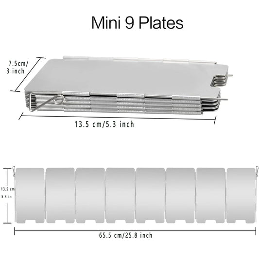 Portable Stainless Steel Camping Windscreen - Fesara