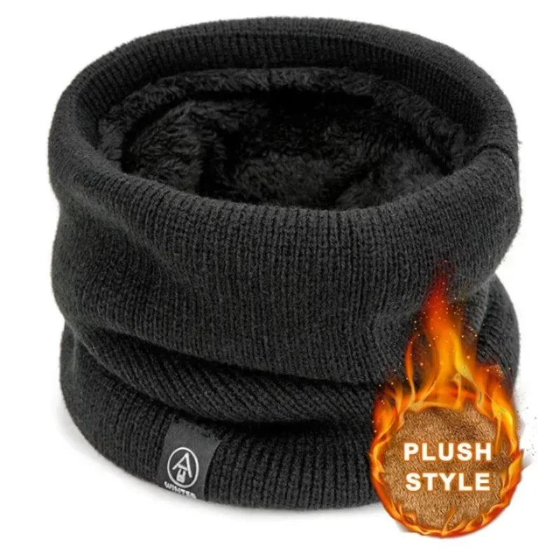 Warm Fleece Lined Winter Scarf for Men and Women