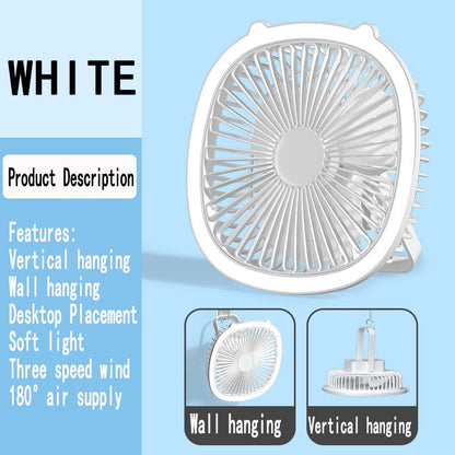 Portable Small USB Night Light Fan Cooler