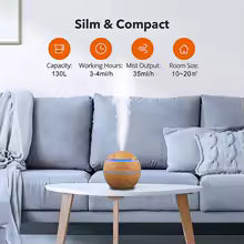 Compact Portable Mini Air Humidifier with LED Night Light