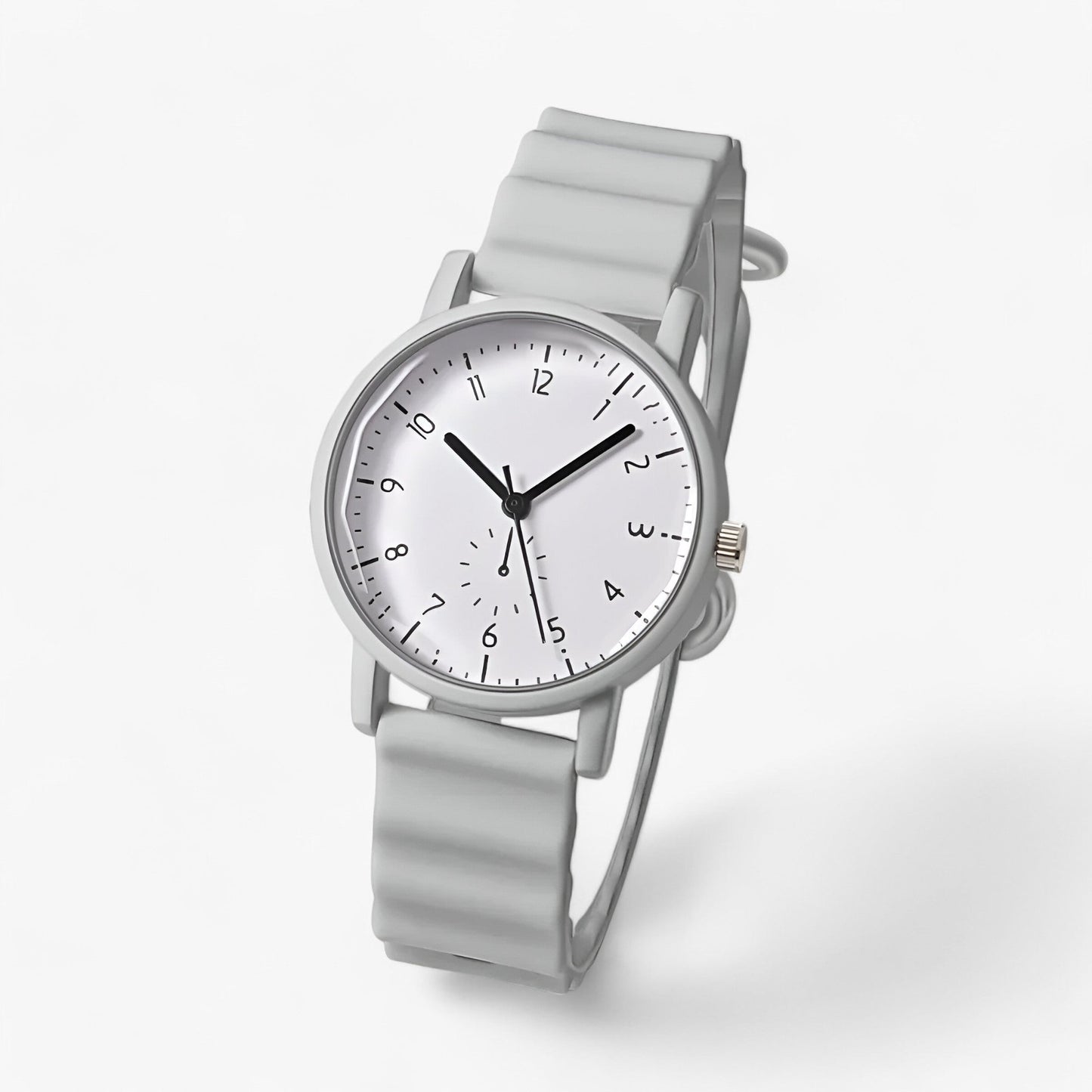 Vibrant Quartz Watch with Fashionable Silicone Strap