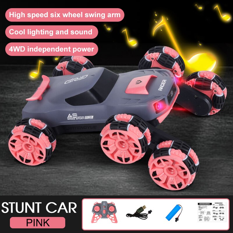 Fast Electric Remote Control 6 Wheel Stunt Car