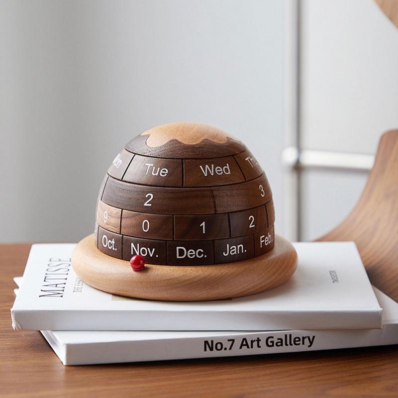 Natural Wood Desk Calendar Block - Fesara