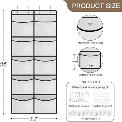 Over Door Storage Organizer with 5 Pockets