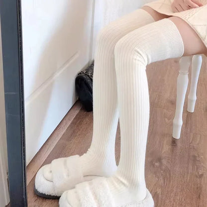 Cozy Women's Knee High Socks Warm Winter Solid Colors