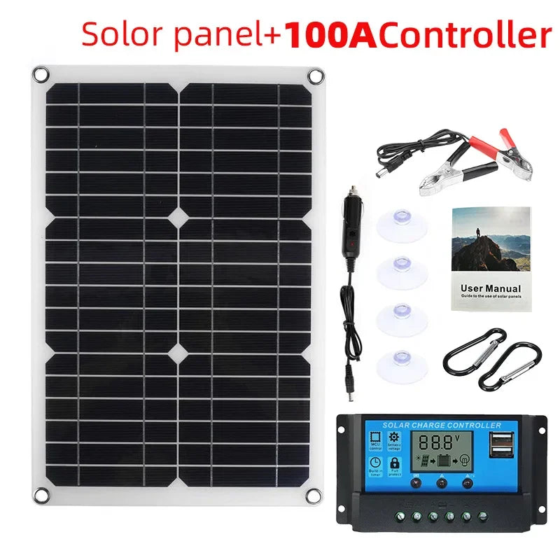 Portable 1200W Solar Power Charger Panel Kit