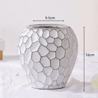 Elegant Gold Ceramic Vase Decorative Home Accent