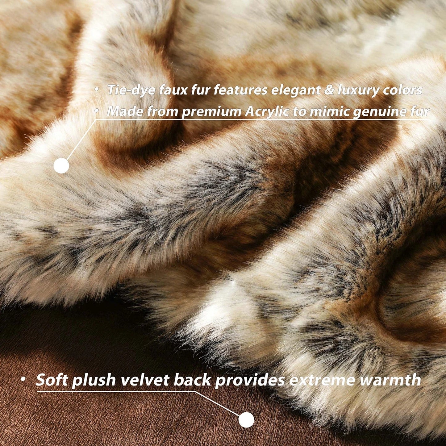 Plush Faux Fur Throw Blanket Soft and Cozy