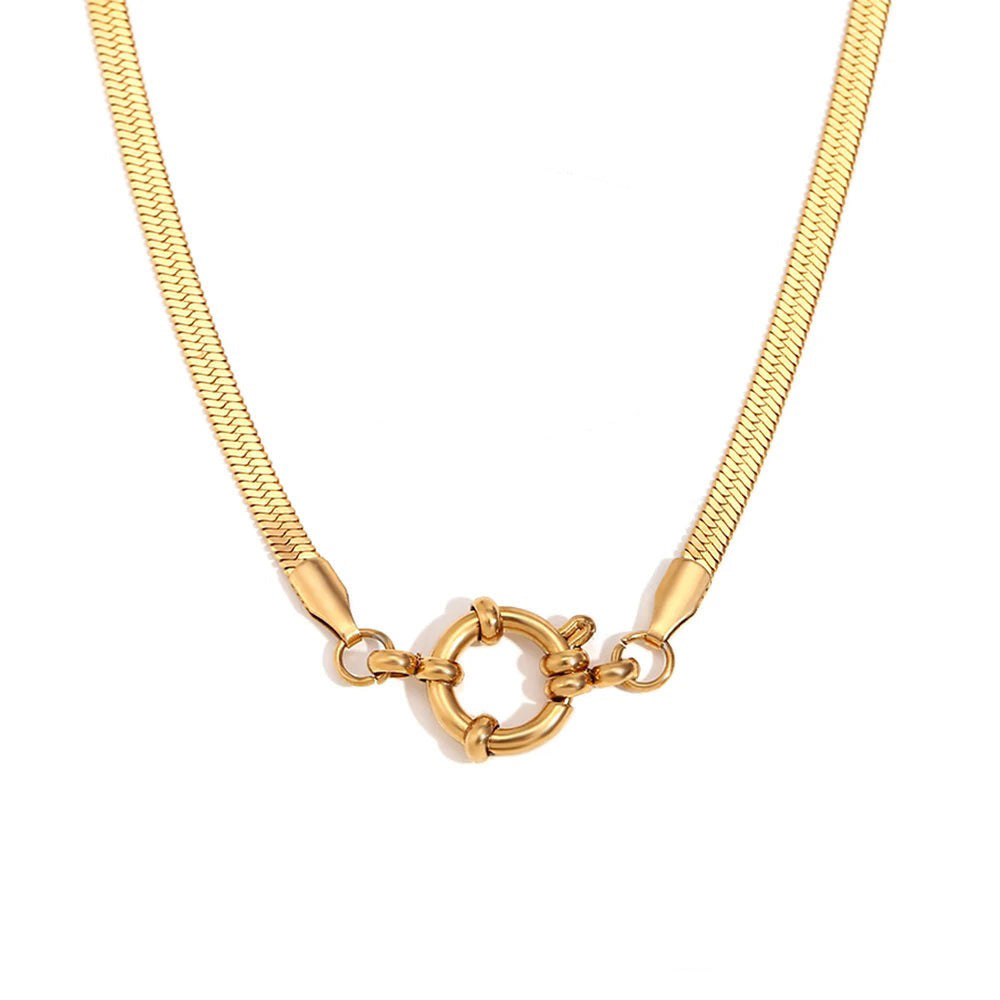 Luxury Gold Anchor Bar Necklace Chain