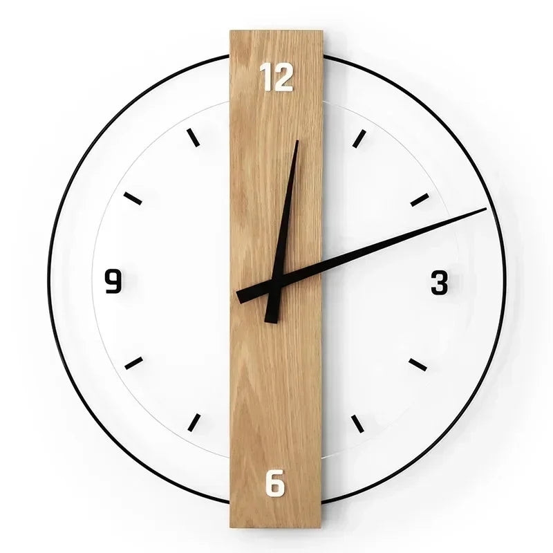 Quiet Wooden Silent Sweep Clock