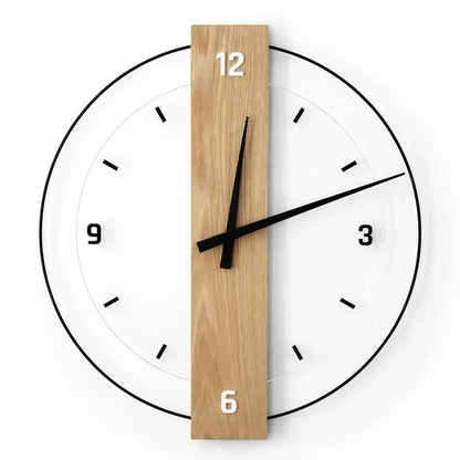 Quiet Wooden Silent Sweep Clock