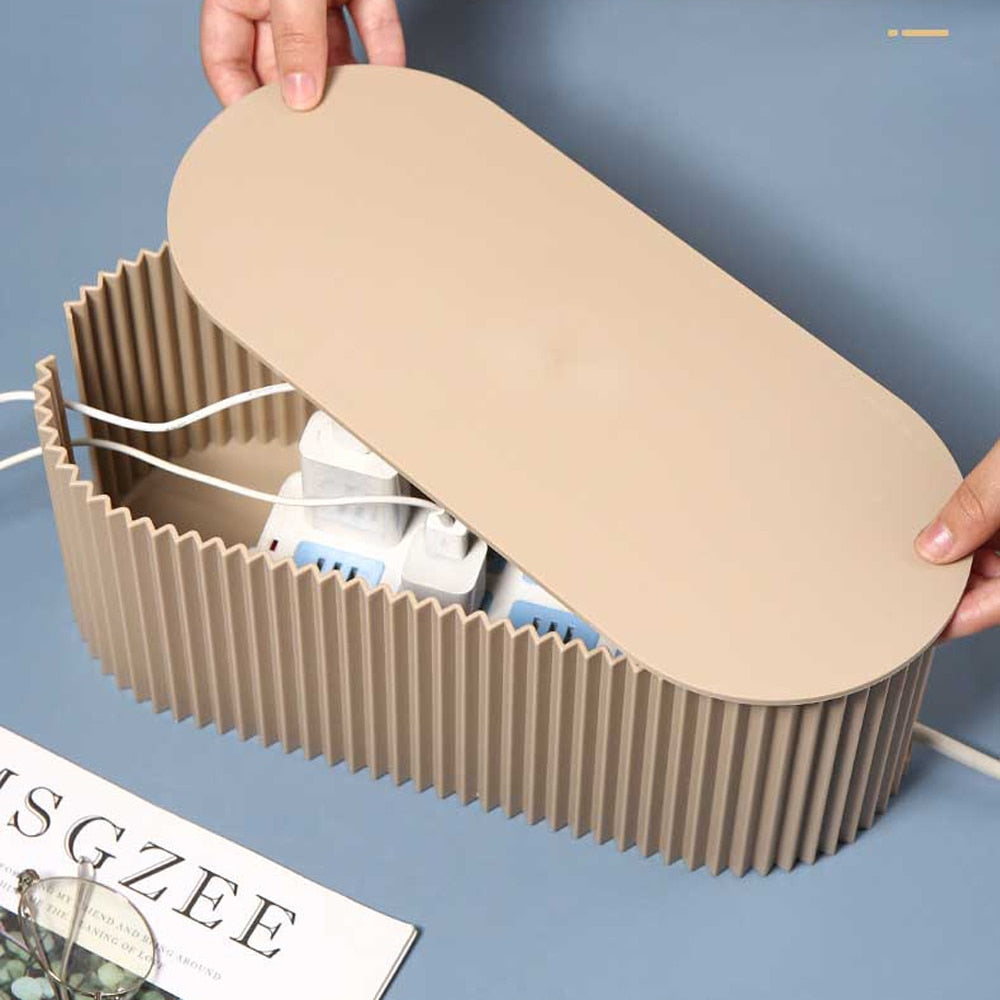 Compact Cable Management Storage Box Organizer