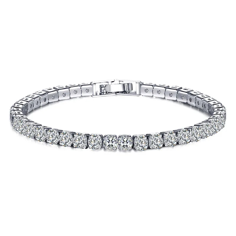 Luxury Silver Tennis Bracelet with Modern Style - Fesara