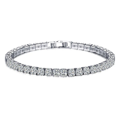 Luxury Silver Tennis Bracelet with Modern Style - Fesara