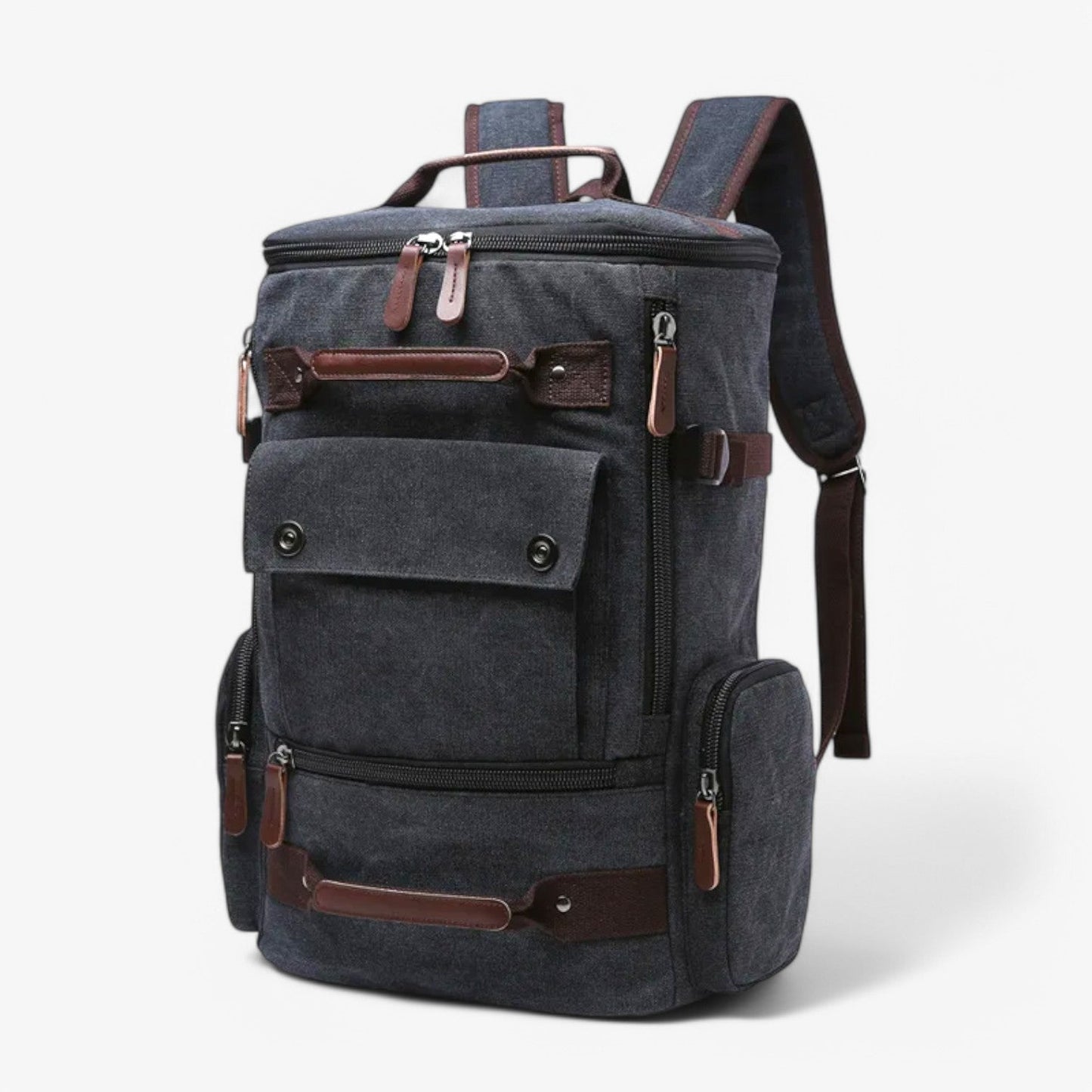 Retro Chic Canvas Backpack with Laptop Sleeve