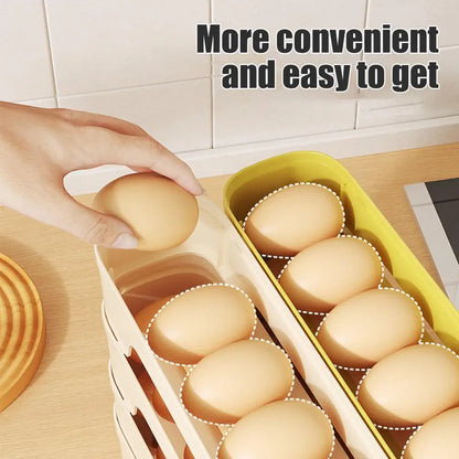 Compact 4-Tier Clear Egg Storage Container