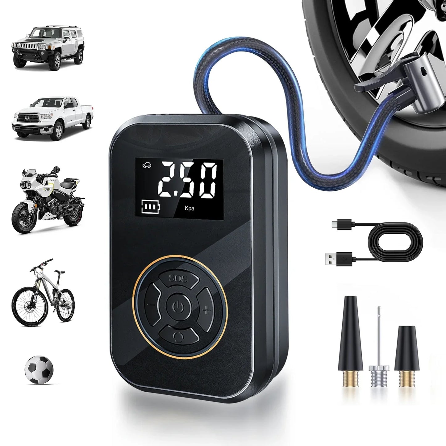 Portable Air Compressor and Power Bank Charger - Fesara