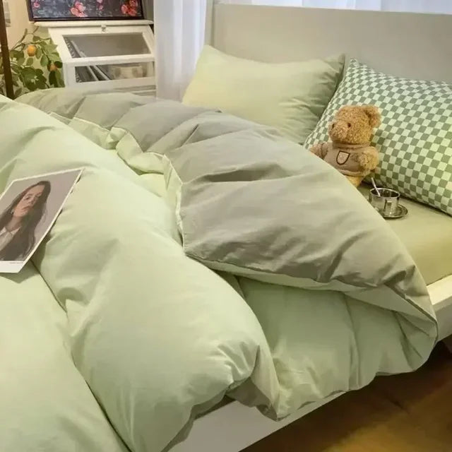 Soft Reversible Duvet Cover Set