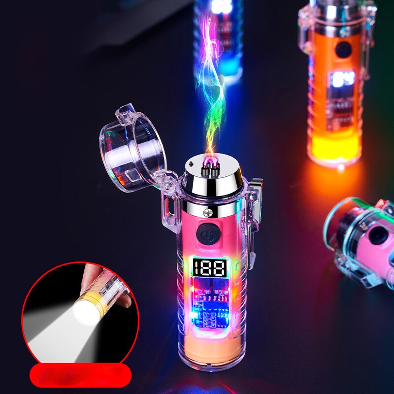 Waterproof Dual Arc Lighter Flashlight