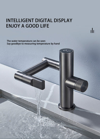 Contemporary Automatic Rotating Waterfall Kitchen Faucet
