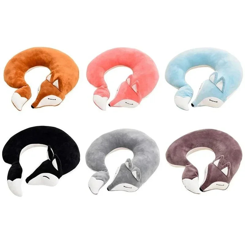 Comfy Fox Travel Pillow for Kids and Adults