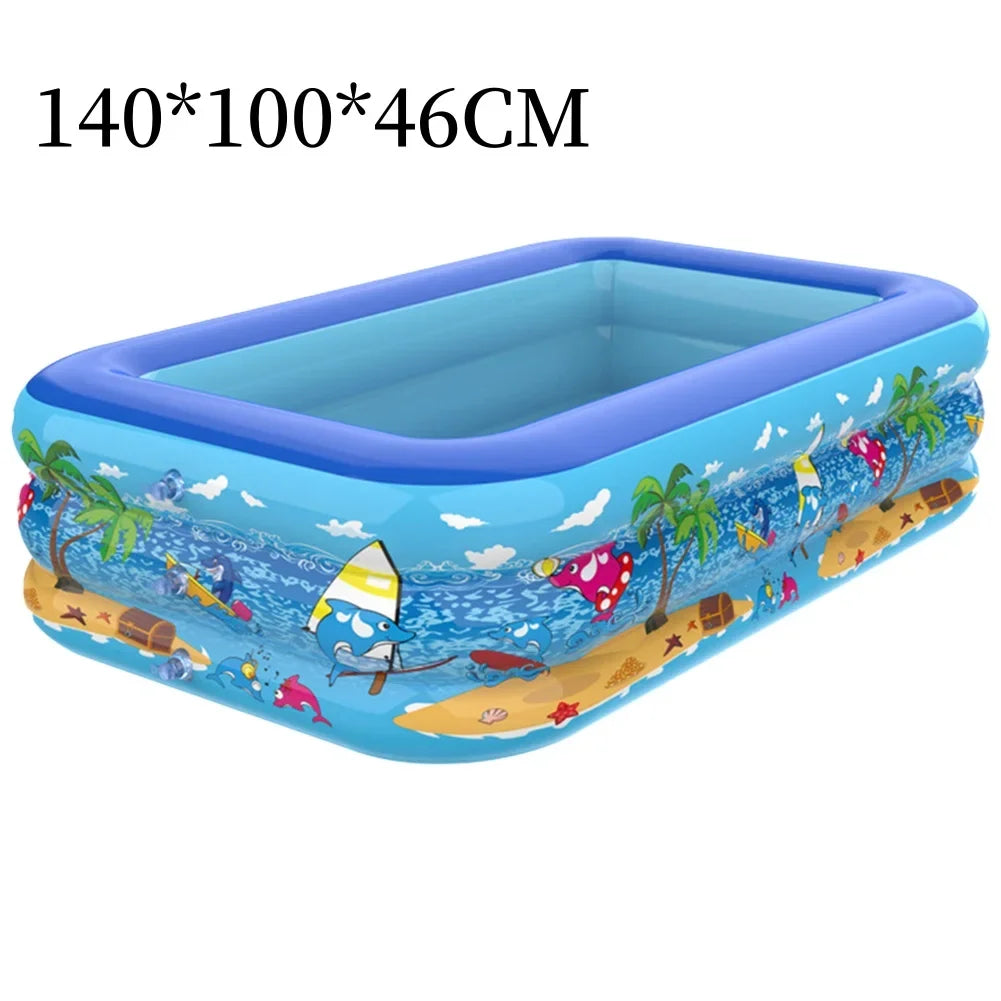 Fun Kids Inflatable Pool with Colorful Garden Design