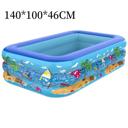 Fun Kids Inflatable Pool with Colorful Garden Design