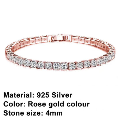 Luxury Silver Tennis Bracelet with Modern Style