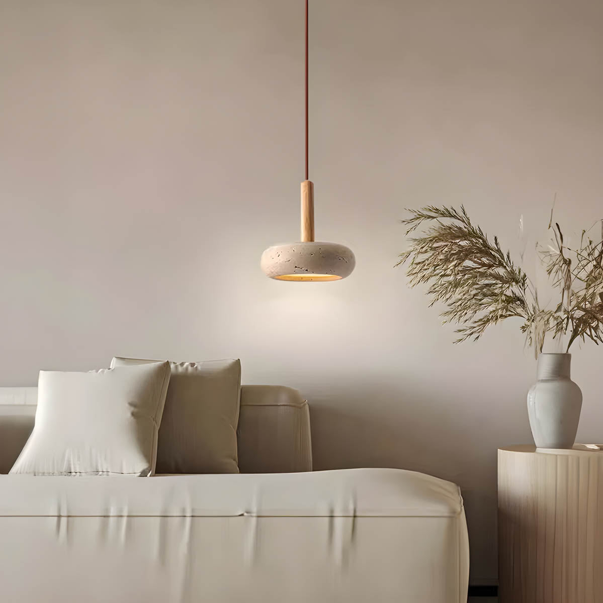 Fesara | Elegant Stone LED Pendant Light
