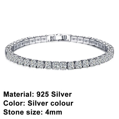 Luxury Silver Tennis Bracelet with Modern Style