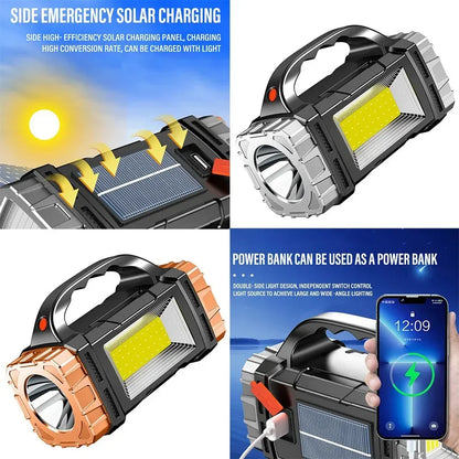 Portable Solar Charger with LED Light