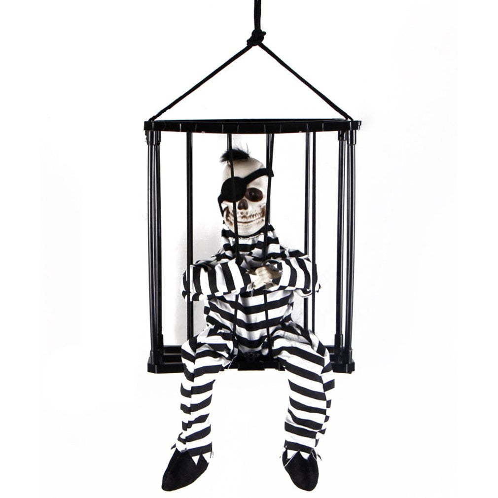 Spooky Skeleton Cell Prisoner Halloween Decor