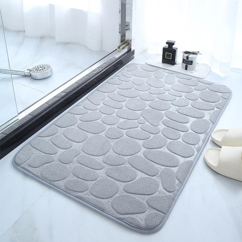 Grip Bath Mat with Soft Memory Foam and Textured Surface