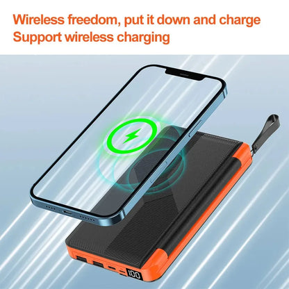 Portable Solar Power Bank 15W Wireless Charger
