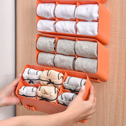 Easy Stick Fabric Storage Wall Shelf