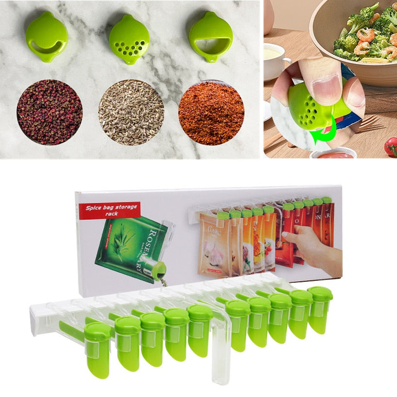 Space-Saving Wall Mount Spice Rack Organizer