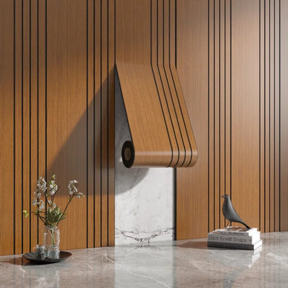 Textured Wood Grain Wall Stickers Self Adhesive Decor