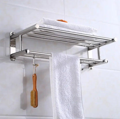Slim Stainless Steel Wall Towel Rack - Fesara