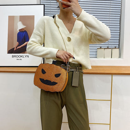 Small Orange Halloween Crossbody Bag