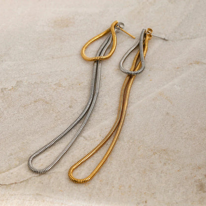 Elegant Drop Tassel Stud Earrings