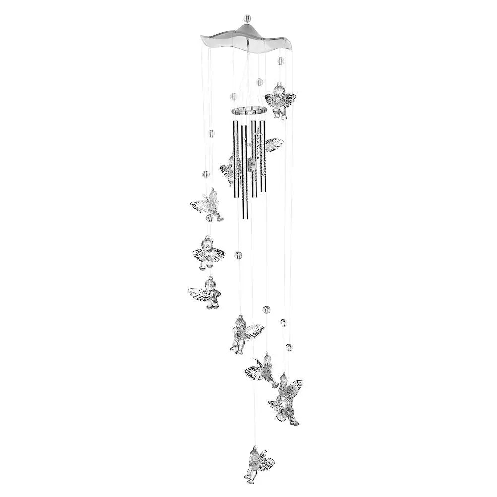 Delicate Metal Wind Chime with Bells and Butterfly Decor