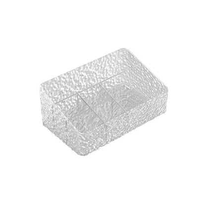 Spacious Makeup Storage Box with Wave Pattern