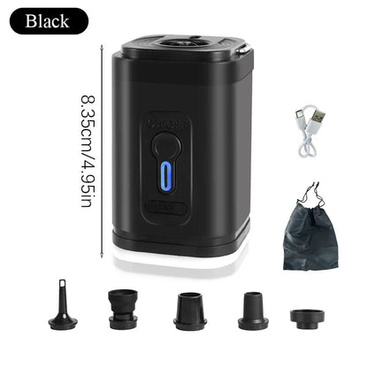 Portable Mini Air Compressor Pump with 5 Adapters