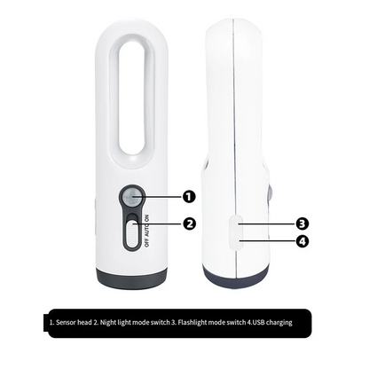 Smart Motion Night Light with Rechargeable Flashlight