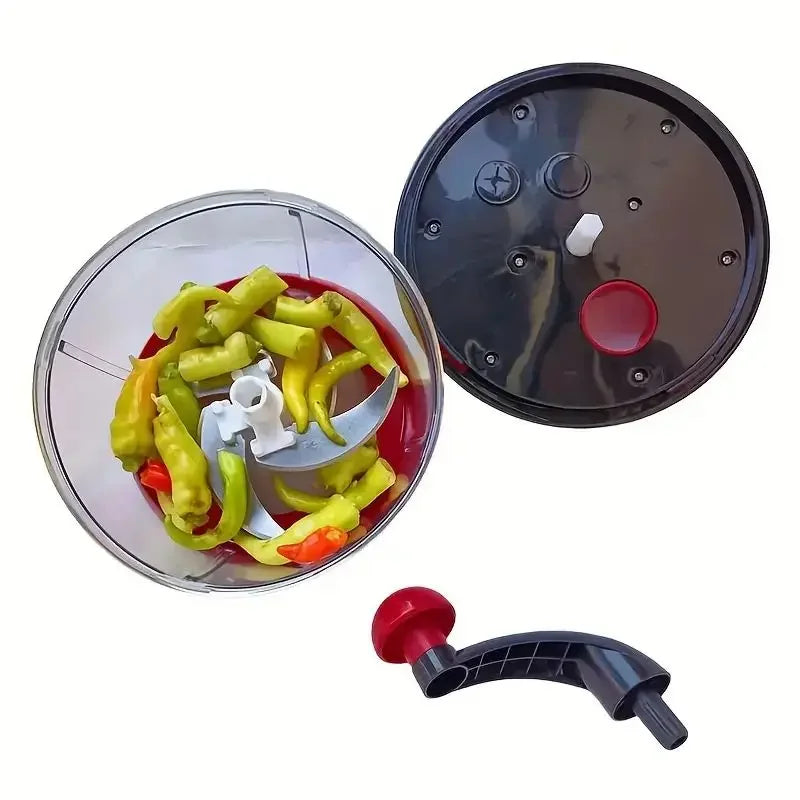 Easy Grip Manual Food Chopper with Sharp Stainless Blades
