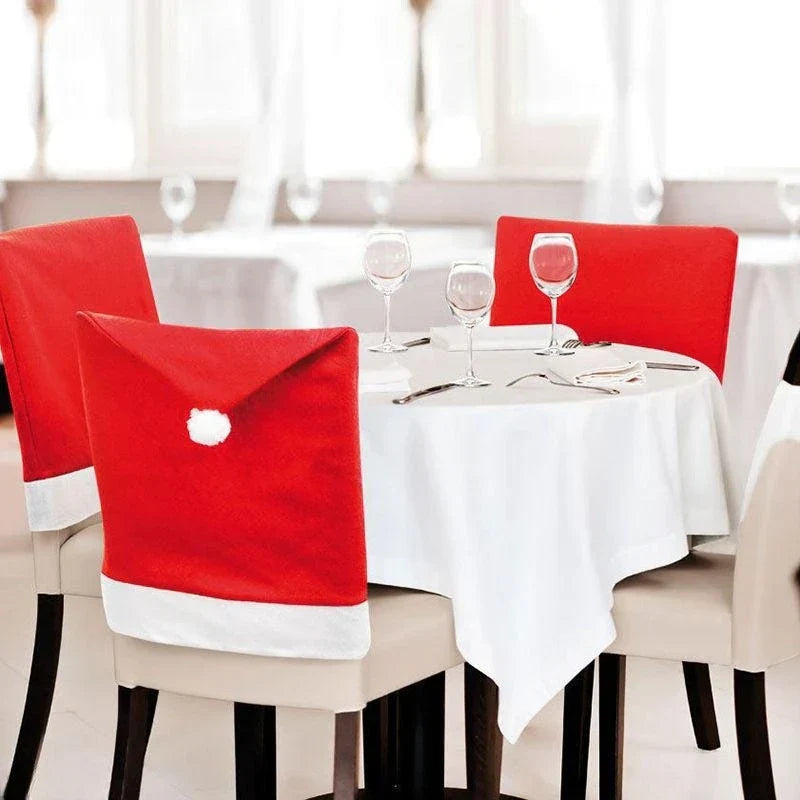 Festive Holiday Chair Covers for Dining Table